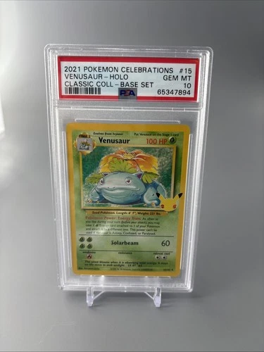 PSA 10 GEM MINT Venusaur 15/102 Celebrations: Classic Collection Holo