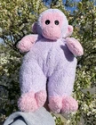 Vintage Ty Monkeybaby Purple&Pink Monkey Rattle Baby Stuffed Plush 1999 w/Tag!