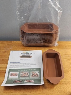 ever-ocean Silicone Loaf Pan for Bread Baking Soap Molds - 12 pack  500 degrees