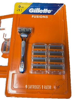 Gillette Fusion 5 - 1 razor plus 9 cartridges plus a package of 8 cartridges