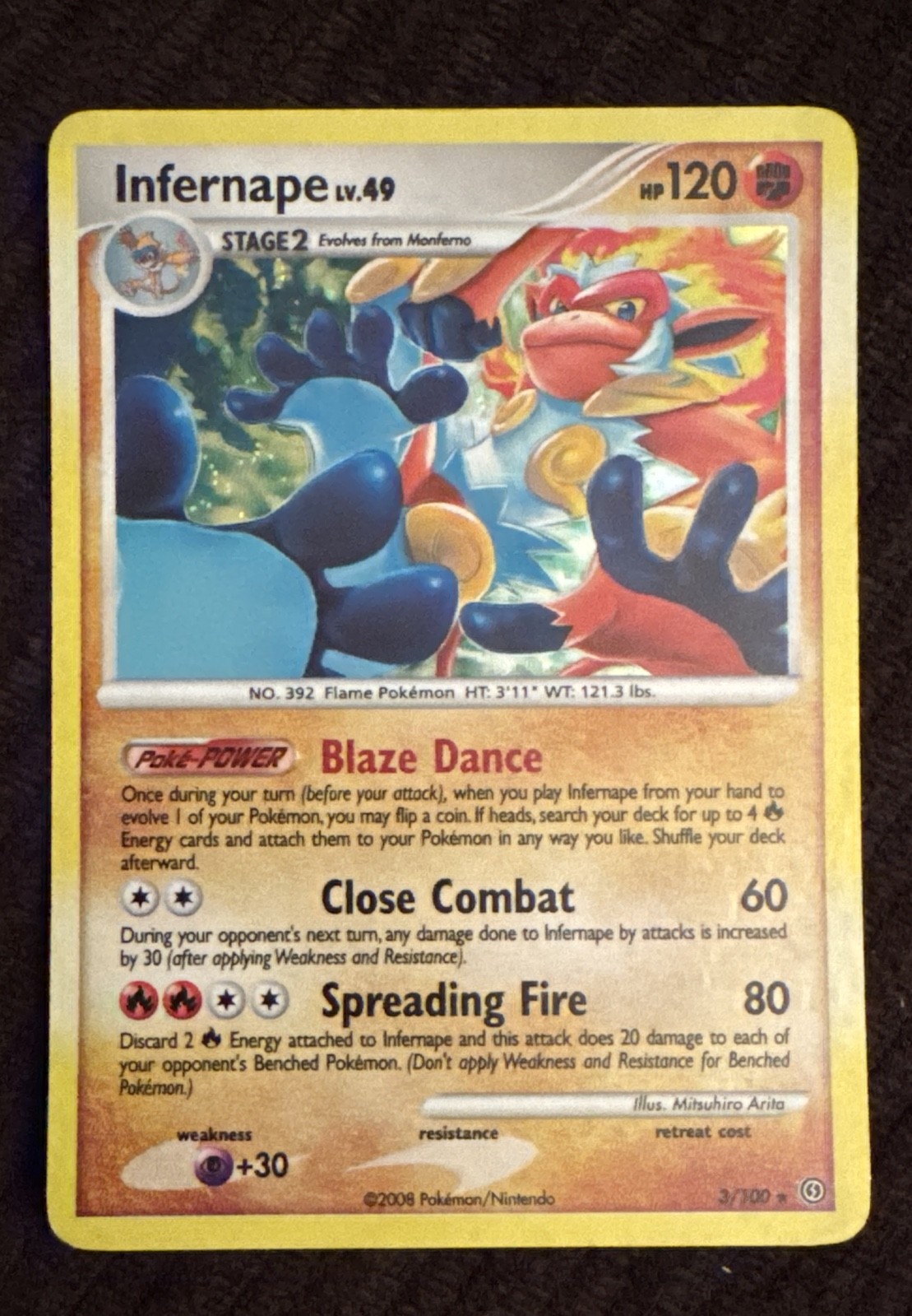 Infernape 3/100 Stormfront Holo