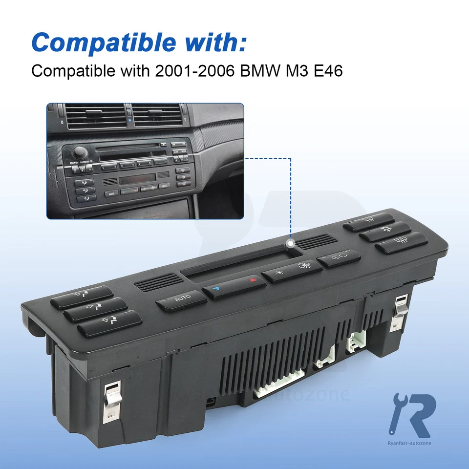 Ac Heater Air Condition Temperature Control Switch fit for 00-06 Bmw E46 3 Serie - Image 2 of 4