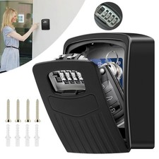 4-Digit Key Lock Box Wall Mounted Outdoor High Security Safe Code Push Button UK
