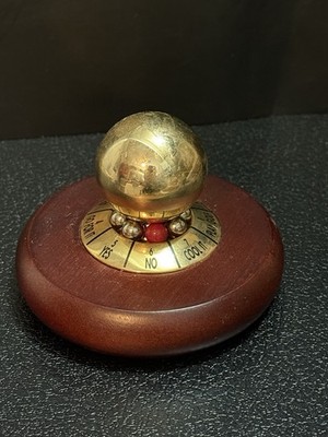Vintage Wooden Executive Decision Maker Spinner 3.5'' Paper Weight