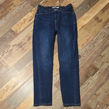 Levi's Mid Rise Skinny Denim Blue Jeans Womens Size 27 Inseam 29