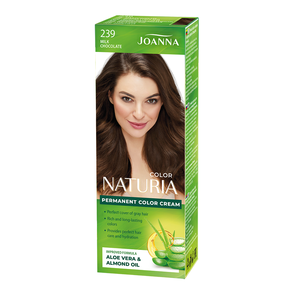 Joanna Naturia Permanent Hair Color Paint Care Shine 239 Milk Chocolate 100ml