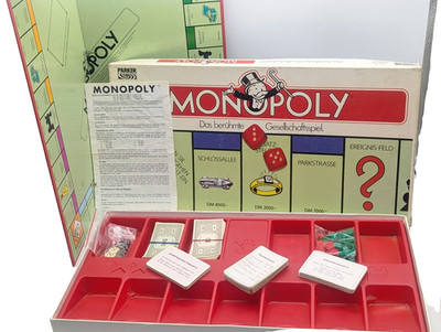 Monopoly Classic Brettspiel Dm vollständig Parker Lange Version gut 1961