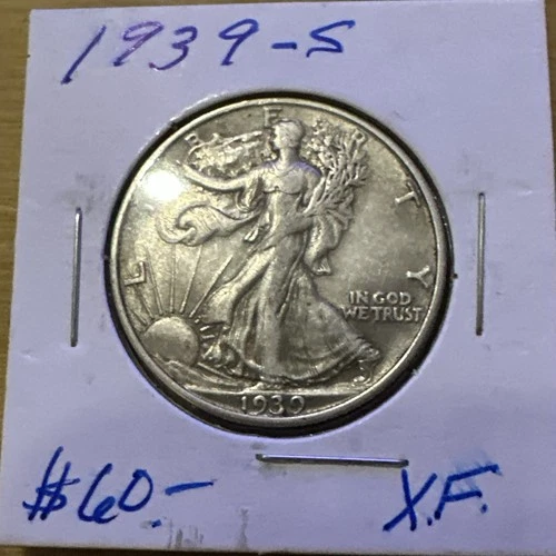 1939-S Walking Liberty Half Dollar — photo from the most recent tracked eBay sale
