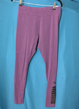 Puma Womens Purple W/Black logo,,Lightweight,Skinny Yoga/Leggings L NEW