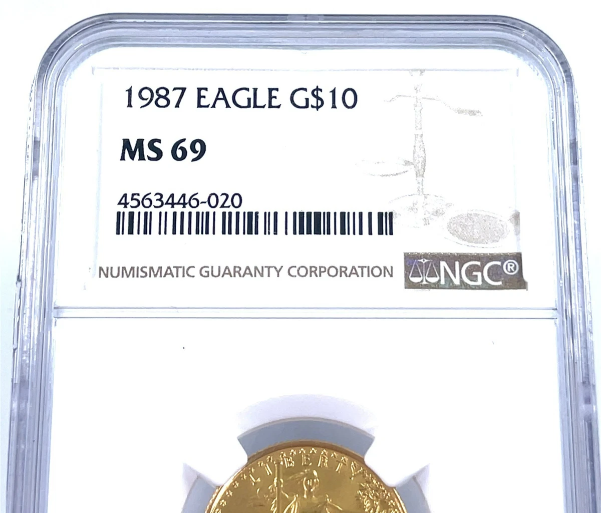 1987 U.S. Mint American Eagle 1/4 oz Oro Grado MS69 NGC