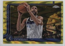 2025-26 Topps Chrome Yellow RayWave Refractor 214/275 Rudy Gobert #165 6q5