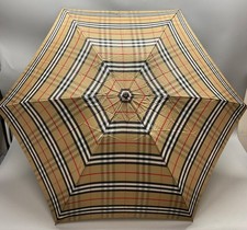M22 BURBERRY PRORSUM Vintage Burberry Folding Umbrella Nova Check Beige