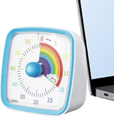 Visueller Timer,60 Minuten Kinder Timer Countdown Visuell mit Regenbogen Muster