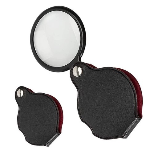2pcs 10x Small Pocket Magnify Glass, Foldable Multifunctional Mini Magnifying...