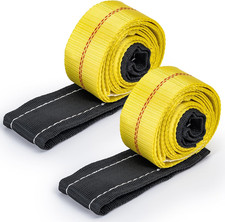 2" X 6.6Ft Heavy Duty Lifting Straps 2-Pack - 9400LB Capacity Recovery  Tree