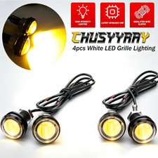 4pc Eagle Eye Lamps Led Drl Fog Daytime Running Car Light Tail Backup 12v Amber