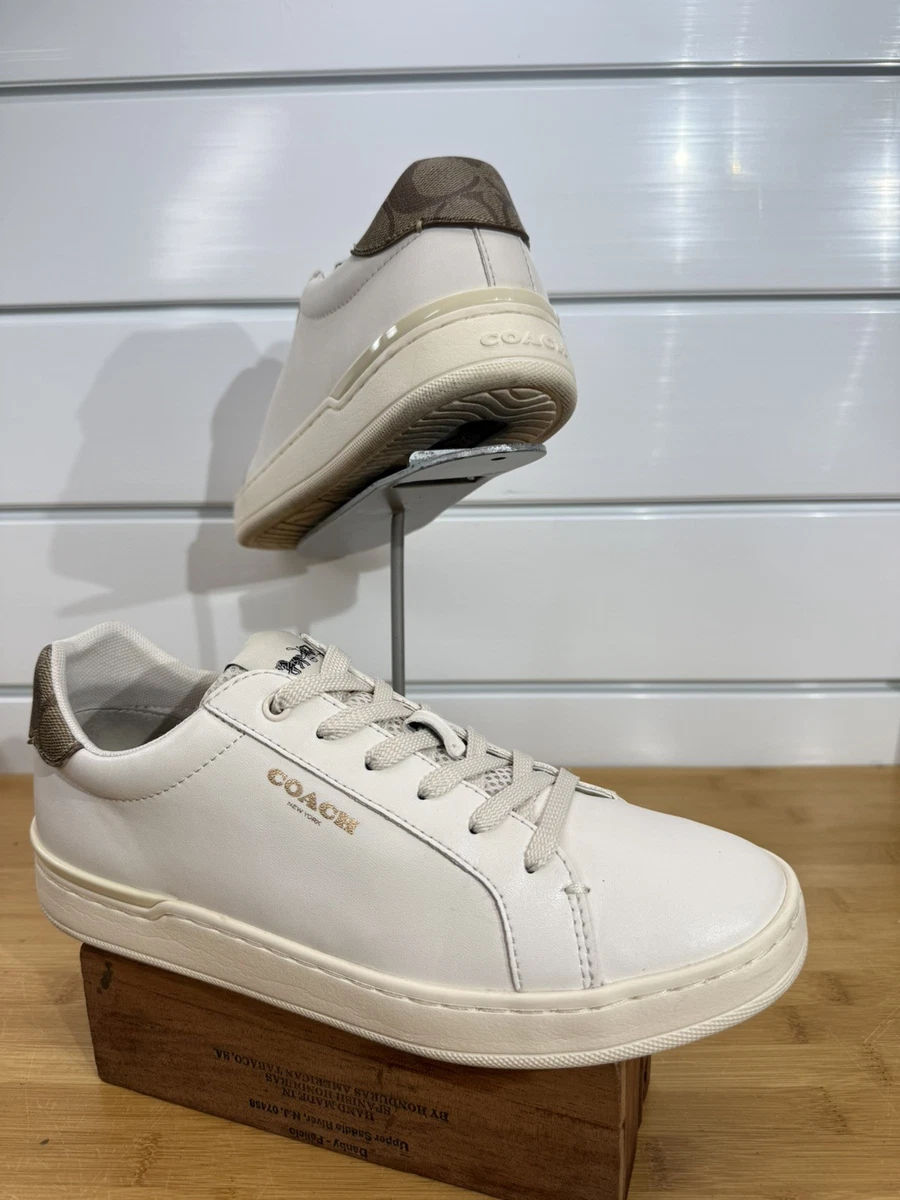 Coach Light Beige Casual Sneakers COACH® LV | Clip Leather Low Top Sneaker main image 2
