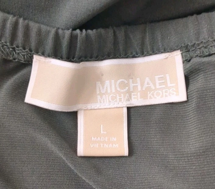 Abito donna Michael Kors verde nappa taglia L