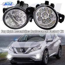 Front LED Fog Light Clear Bumper Lamp 6000K White For Nissan Murano 2015-2023