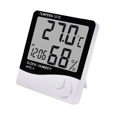 LCD Electronic Digital Hygrometer Indoor Thermometer Temperature Humidity Clock