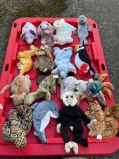 TAGLESS Vintage TY Beanie Babies Baby Assorted Various Animals Lot of 16 1