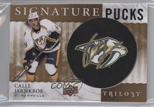 2014-15 Upper Deck Trilogy Signature Pucks Primary Logo Calle Jarnkrok Auto 1p0