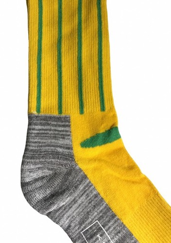 Ike Behar High-Performance IkeTek Mens Socks 10-13 Yellow Green Striped Pattern - Picture 5 of 12