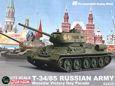 1/72 Soviet T34/85 Tank Model Moscow Victory Day Parade | eBay