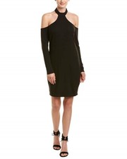 CeCe By Cynthia Steffe 147625 Women's Aria Halter Sweater Knit Dress Black S/P