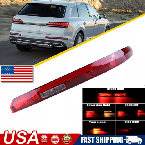 Rear Bumper Light Brake Stop Lamp Reflector For Audi Q7 2016-2021 Right Side RH、