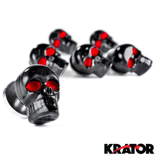 6X Marco de matrícula Tornillo Tornillo CRÁNEO Sujetador Motocicleta para Harley Yamaha - Imagen 2 de 6
