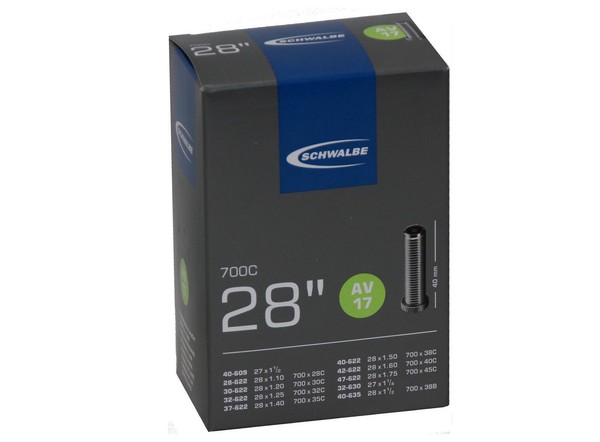 "Schlauch Schwalbe | Nr.17 (28/47-622/635) | Av 40Mm | 28\" Zoll Fahrradschlauch"-image
