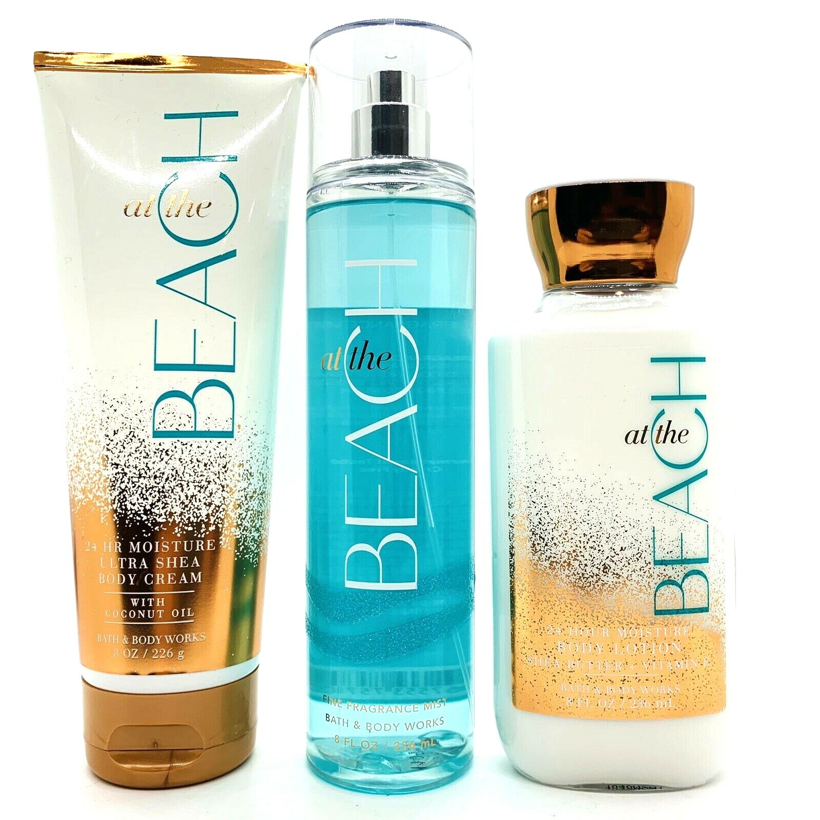 BATH & BODY WORKS AT THE BEACH FINE FRAGRANCE MIST, BODY CREAM & LOTION ...