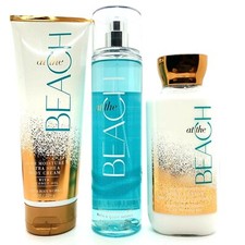 BATH BODY WORKS AT THE BEACH FINE FRAGRANCE MIST, BODY CREAM LOTION SET