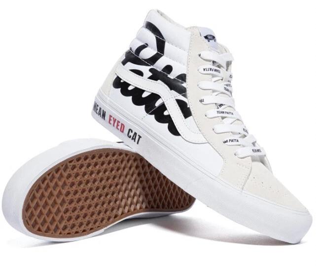 Patta X Vans Vault SK8 HI réédition VLT LX   blanc/homme taille 9,5 « CHAT AUX YEUX MOYENS »
