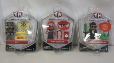 Tube Heroes Action Figures Lot Sky Exploding TNT CaptainSparklez