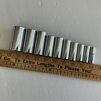 #ad Husky Deep Socket Set 3 8quot; Drive 12 PT 1quot; to 3 8quot; Made in the USA $44.69
