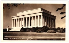 Lincoln Memorial Washington DC Sawyer RPPC Real Photo Unposted Postcard