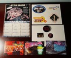 VTG Lot of 6 Star Wars Memorabilia Stickers Calendar Pin Back Movie Shot Doritos