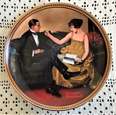 #ad Norman Rockwell #x27;Flirting in the Parlor#x27; Plate Rediscovered Women Series 1983 $10.95