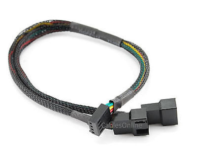 Cavo Y PWM Per Ventole PC 12 Pollici – 4 Pin Femmina A 2 Maschi, CablesOnline