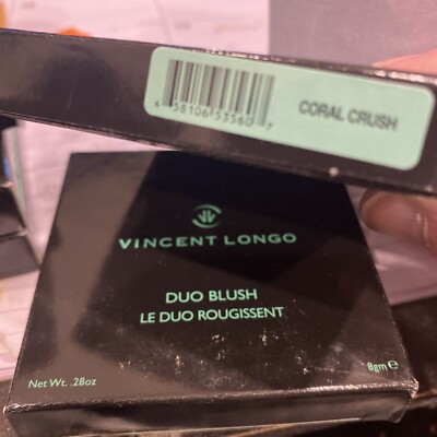 Vincent Longo Day Play Duo Compact Blush ''Coral Crush'' - Full Size - Boxed-2 Pc