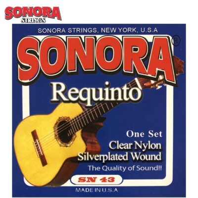 Sonora SN43 Cuerdas Requinto Clear Nylon Silver Plated Wound Strings Made In USA