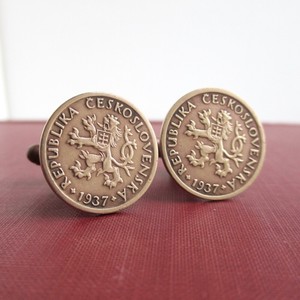 Repurposed Vintage Zimbabe Bronze Copper Coins ZIMBABWE Coin Cuff Links