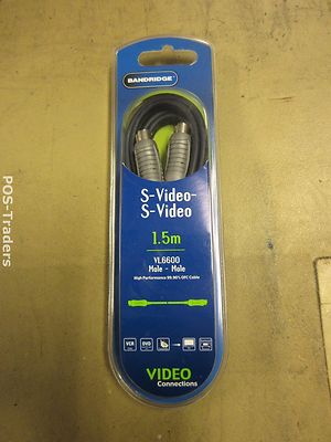 Bandridge VL6600 (S-Video Male - S-Video Male) 1.5m 99,9% OFC Cable - NEW NEU
