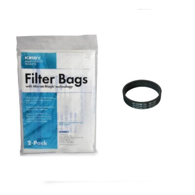 Kirby Vacuum Bags Micron Magic Technology Filtration 2 Pack Plus 1 Belt