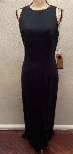 VTG DEADSTOCK CAROLE LITTLE SLEEVELESS BLACK MAXI DRESS LINED SIZE 12 NEW W TAG - Photo 1 sur 7