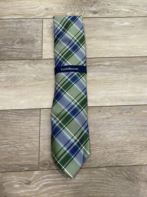 NWT Croft & Barrow Blue & Green Plaid Pattern #752B