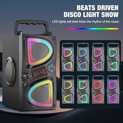 Bluetooth Speaker, 60W(Peak) Wireless Portable Small Home Party Speakers with - Picture 4 of 7