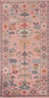 Exquisite Oushak Indian Wool Rug Bedroom 3x6 ft Pink Carpet
